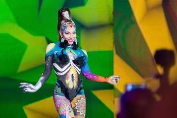Concurso de maquillaje corporal del Carnaval de Las Palmas de GC (Foto Antonio Rico)
